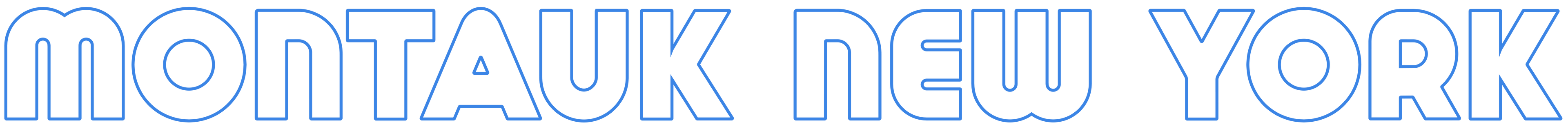 Text 'Montauk New York' in a stylized font on a white background